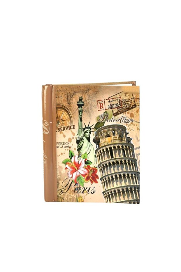 20 Sheets Adhesive Pizza Tower Patterned Magnetic Photo Album 24X29 cm