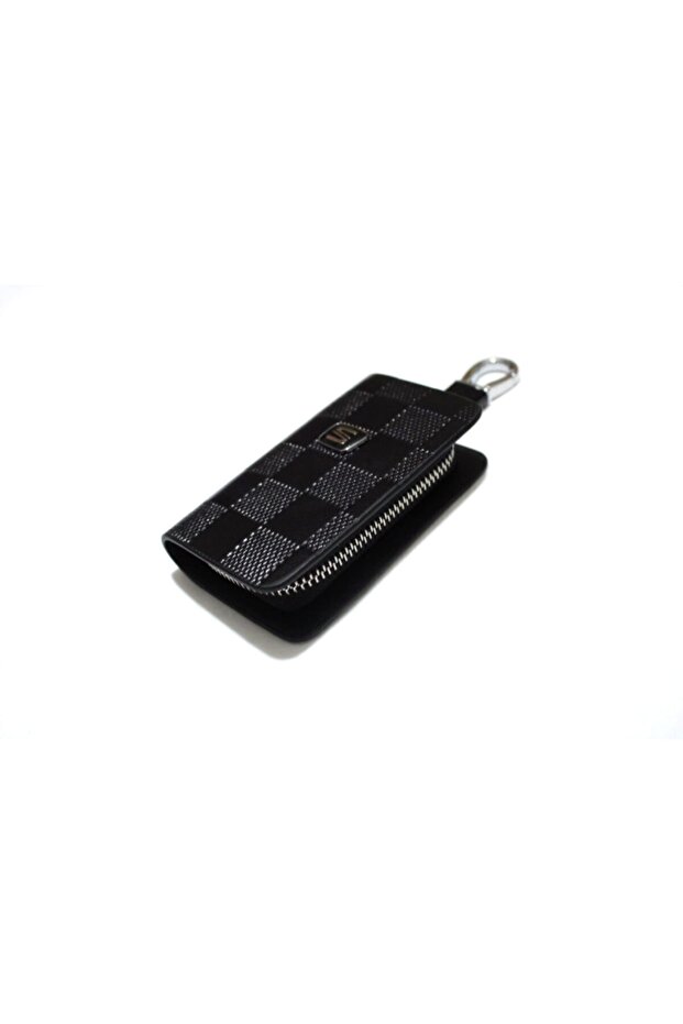 Seat Zippered Leather Patterned Keychain