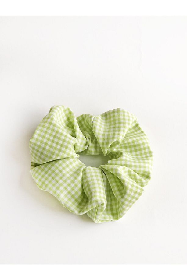 Çeşitli Renklerde 7'li Pötikare Scrunchie Toka Seti - 9