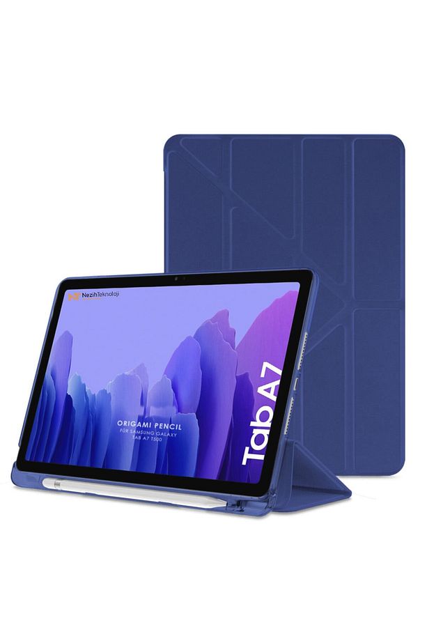 Samsung Galaxy Tab A7 T500 T507 10.4" Kalem Bölmeli Standlı Kapaklı Uyku Modlu Akıllı Kılıf - 1