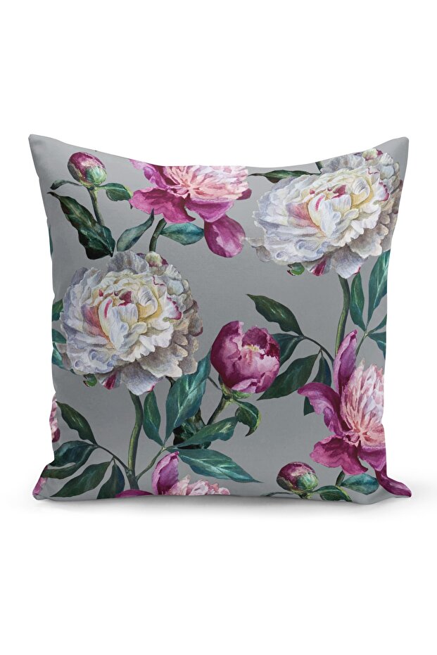 Double Sided Digital Printing Throw Pillow Cover Flower Garden