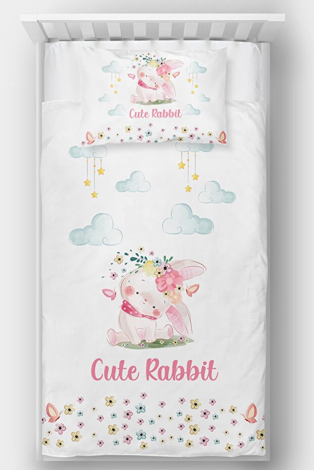 Rabbit Patterned Single Bedspread