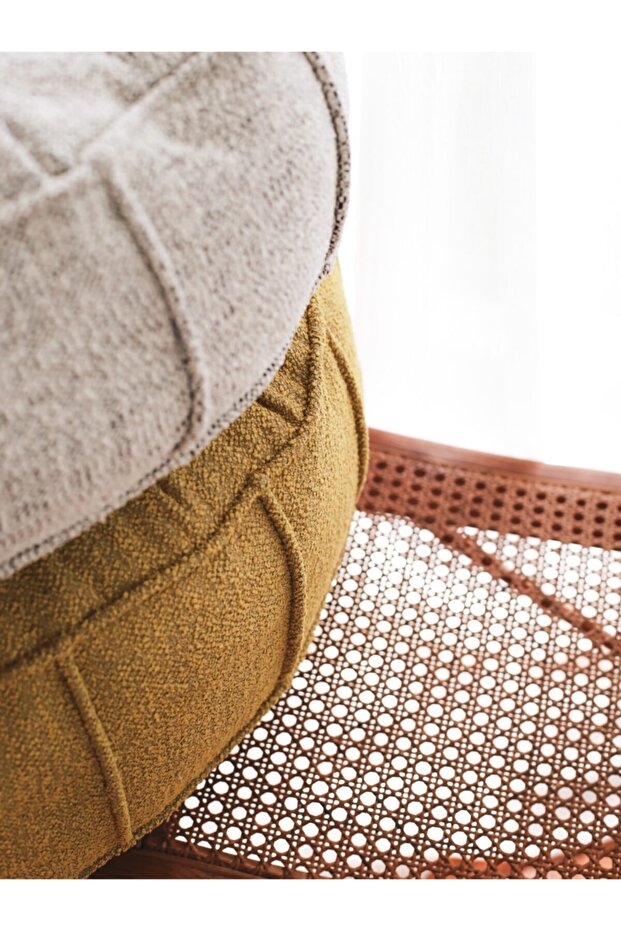 Vintage Sarı Yer Minderi - 2