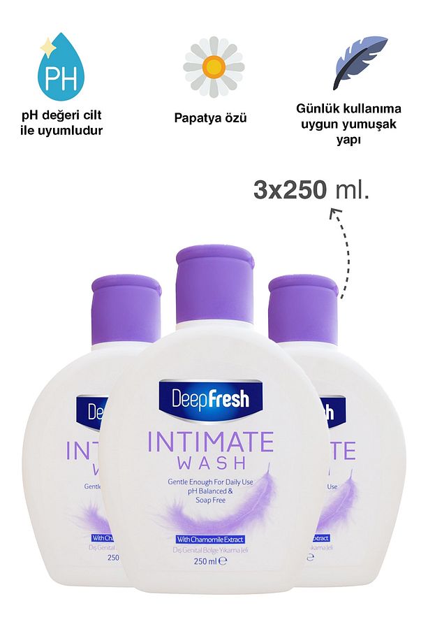 Intimate Dış Genital Bölge Yıkama Jeli 3 X 250 Ml - 2