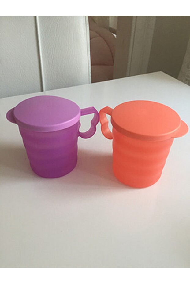 Turuncu Mor Eko Bardak 2'li - 1