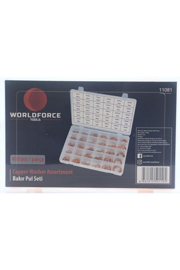Worldforce Bakır Pul Seti Bakır Conta Seti 400 Parça Asorti - 2