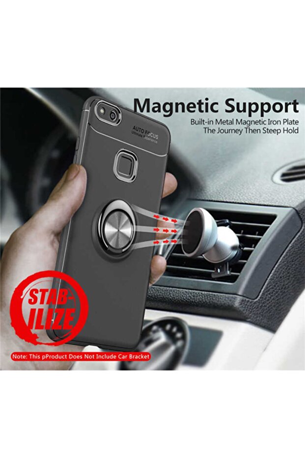 هواوي بي 10 لايت - حافظة حماية للكاميرا مع حلقة وغطاء سيليكون - 2