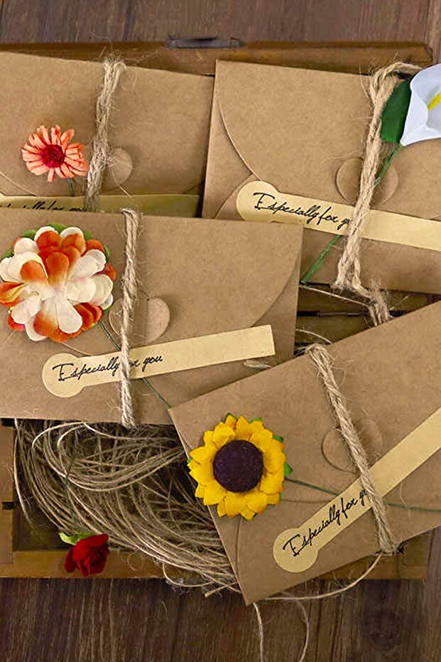 Flower Thank You Card Set (10 Pieces)