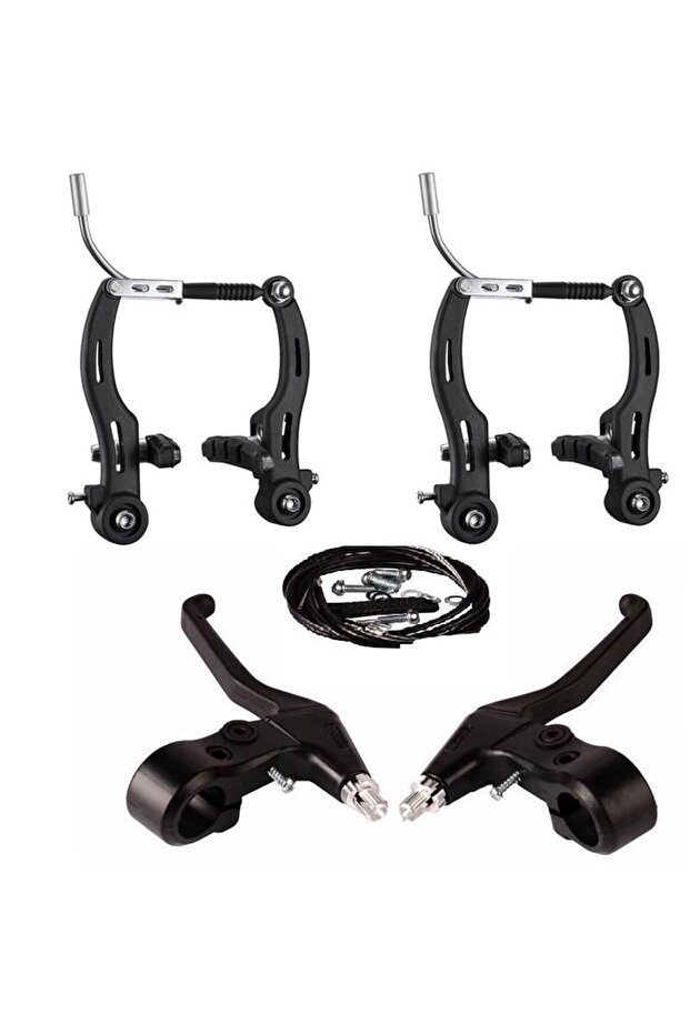 S-Shine BİSİKLET FREN TAKIMI KOL DAHİL ÖN ARKA SET V-FREN TAKIMI - 1