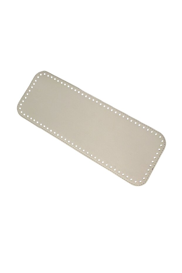 قاعدة حقيبة مستطيلة باللون البيج مقاس 14x35 - 3