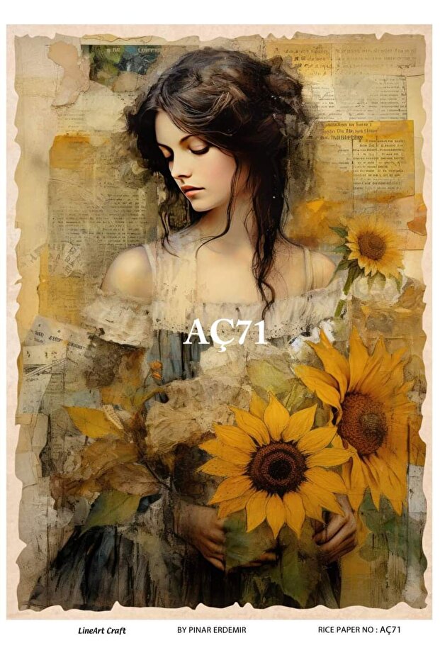 ورق ديكوباج نحاسي - موديل AÇ71، 29x42 سم