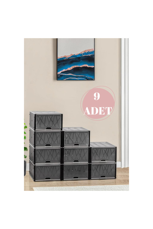 Lüks Konteyner Ayakkabılık 9 Adet - 1