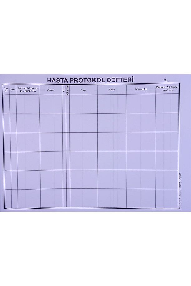 Hasta Kayıt Protokol Defteri 100 Yaprak Bez Ciltli - 2