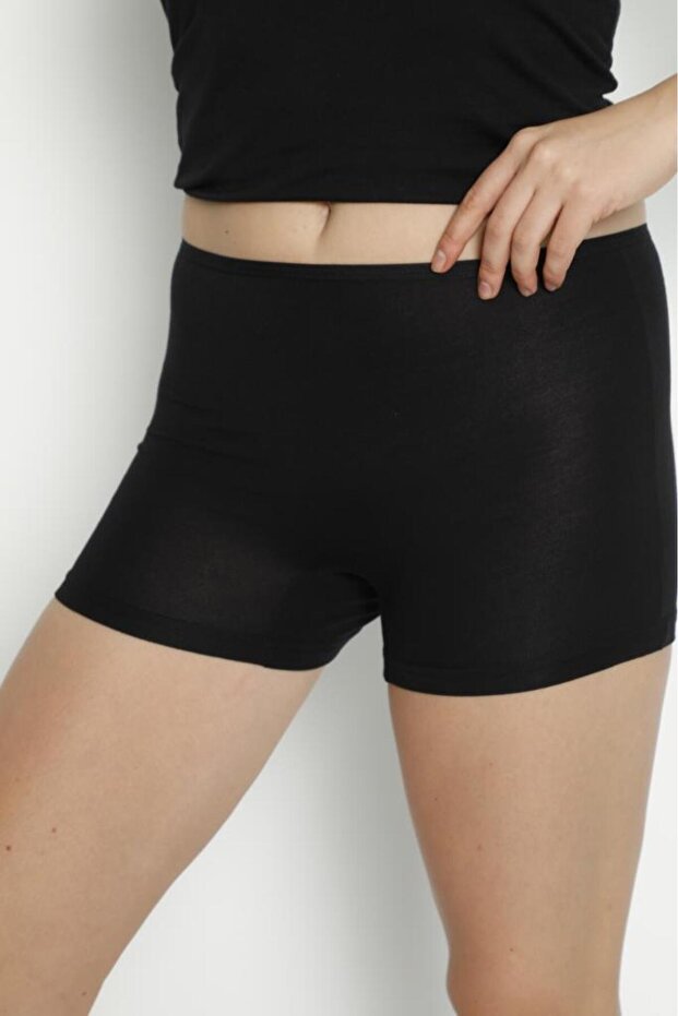 Women's Black 5-Piece ECO Pack Bamboo Boxer Shorts Panties