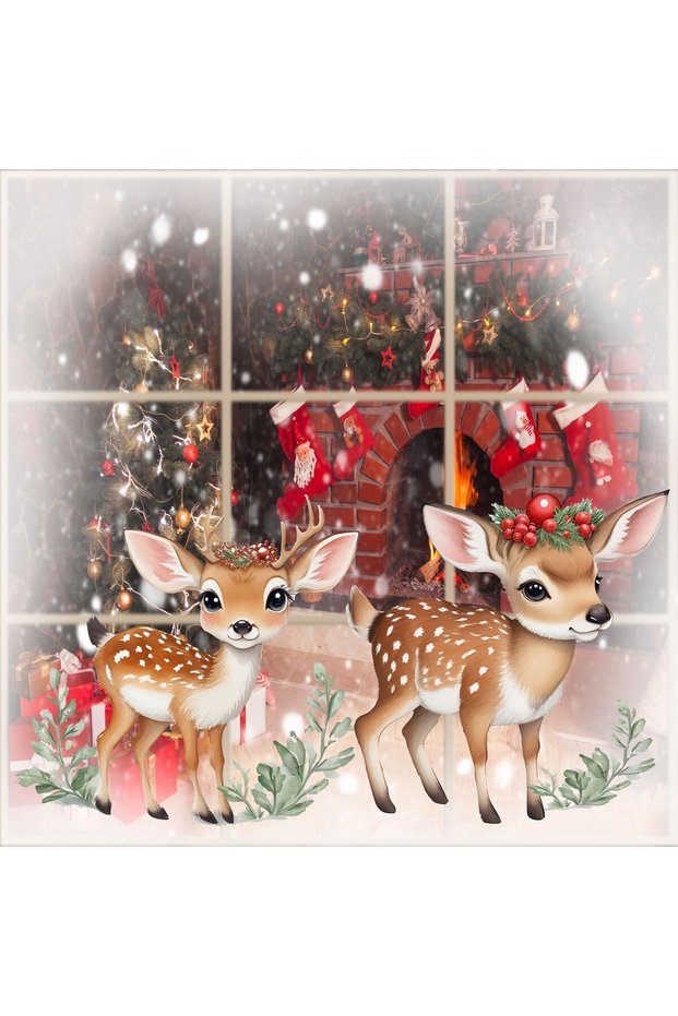 New Year's Christmas Cute Deers