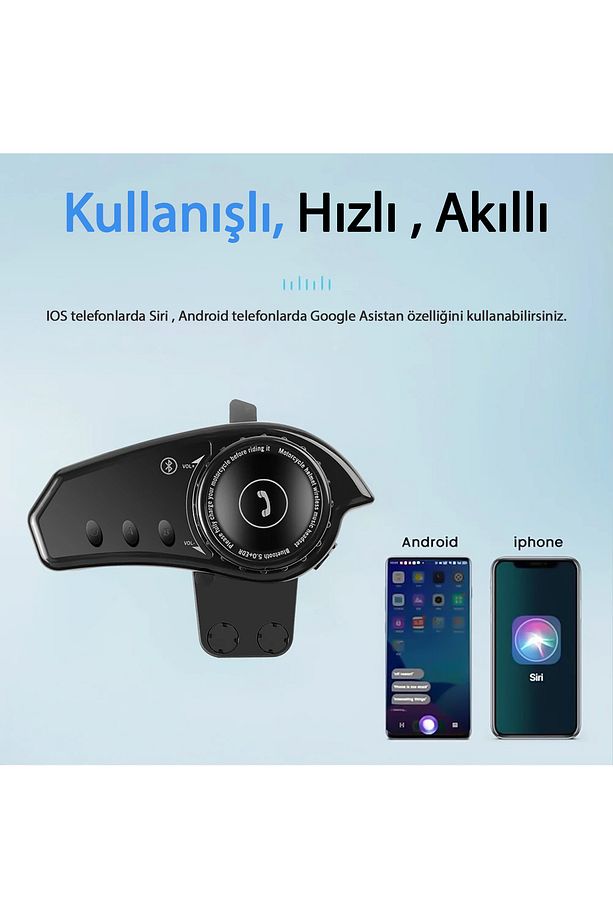 BT35 Motorsiklet Interkom Bluetooth 5.0 Motorsiklet Intercom Tüm Kasklarla Uyumlu Intercom - 2