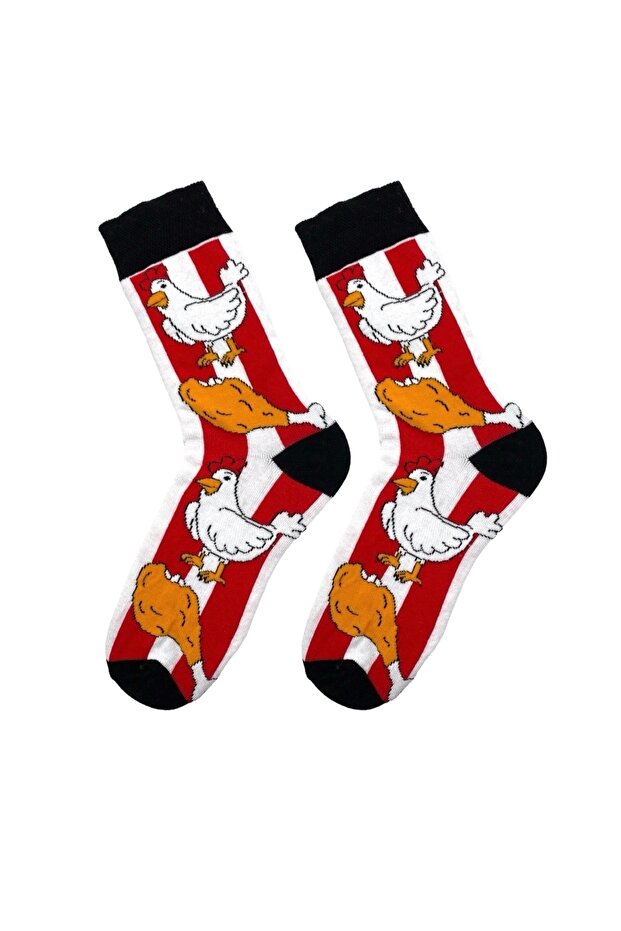 جوارب جورب ملونة ذات طابع منقوش - 1