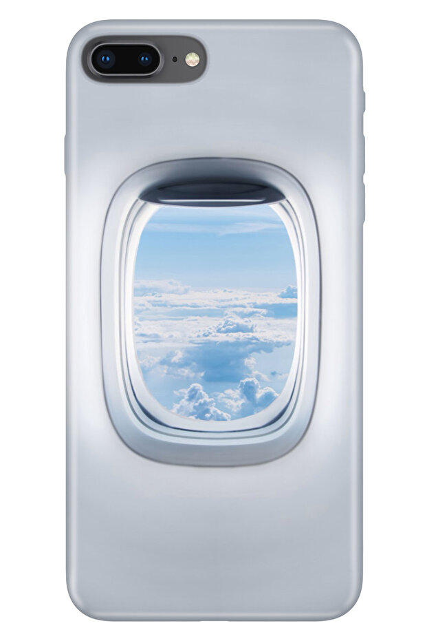 iPhone 7 Plus 8 Plus Compatible Case Patterned Printed Silicone Airplane Window - 1