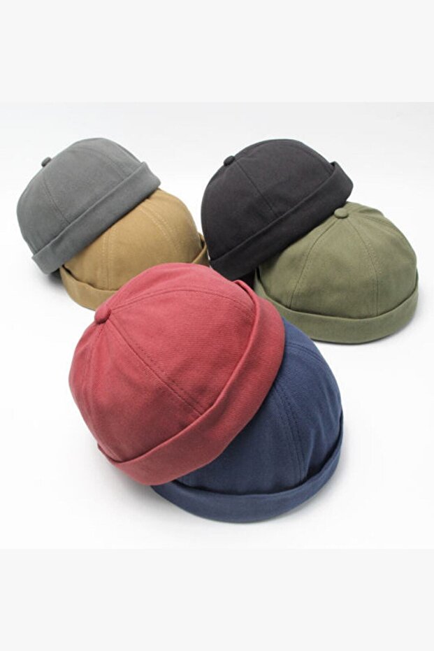 Unisex Basic Sipersiz Docker Şapka - 3