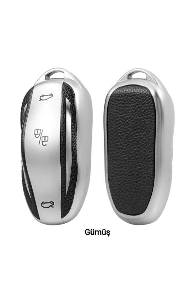 Tpu Tesla Key Control Case (Silver) - 1