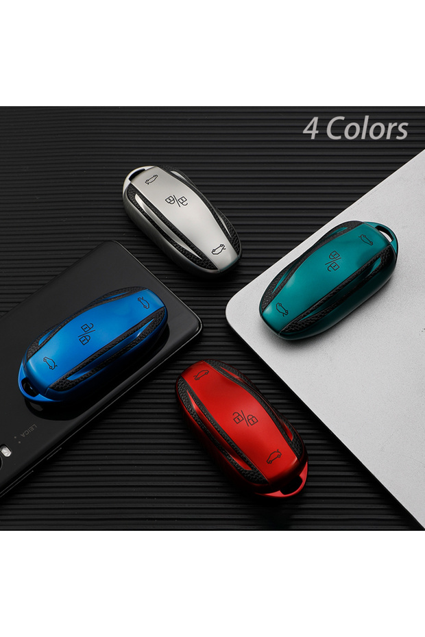 Tpu Tesla Key Control Case (Silver) - 3