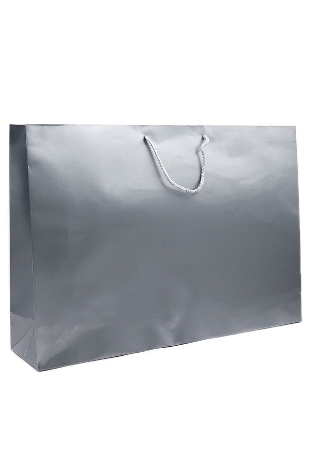 Gümüş Premium Karton Çanta 54 X 38 X 12 Cm 2 Adet Hediye Poşeti - 1