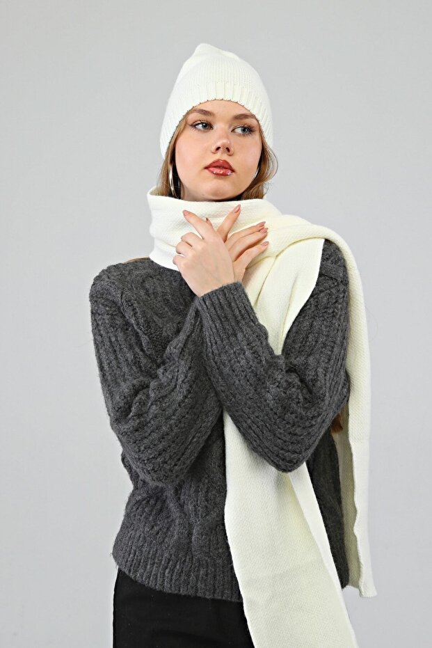 - Set beretă de lux albă - 3