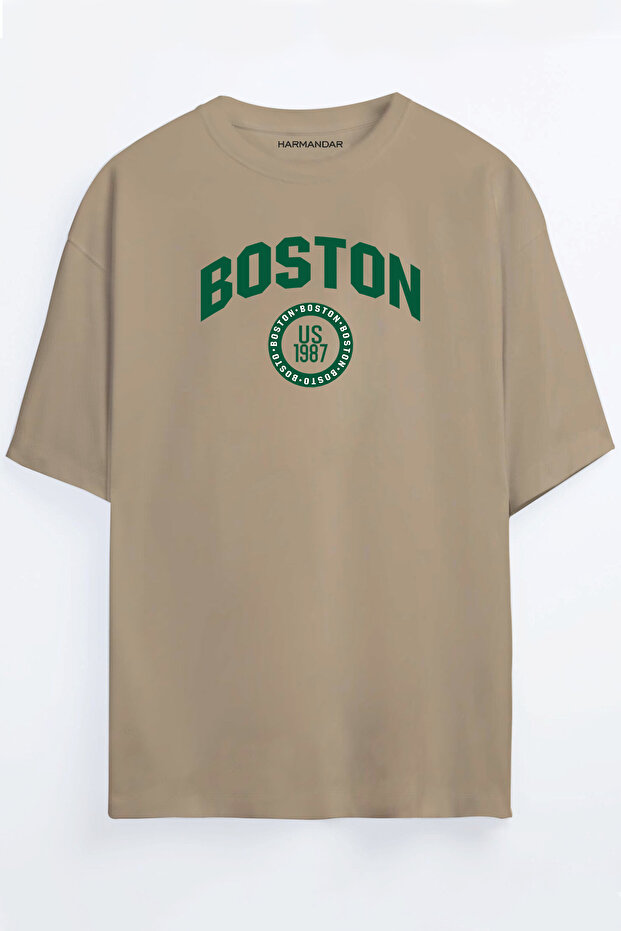 Boston Printed Unisex Oversize T-shirt