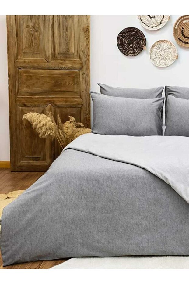 UNITAS SERENAT DOUBLE PERSONALIZED 6 PIECES DUVET COVER SET WITH DOUBLE SIDED RUBBER SHEETS