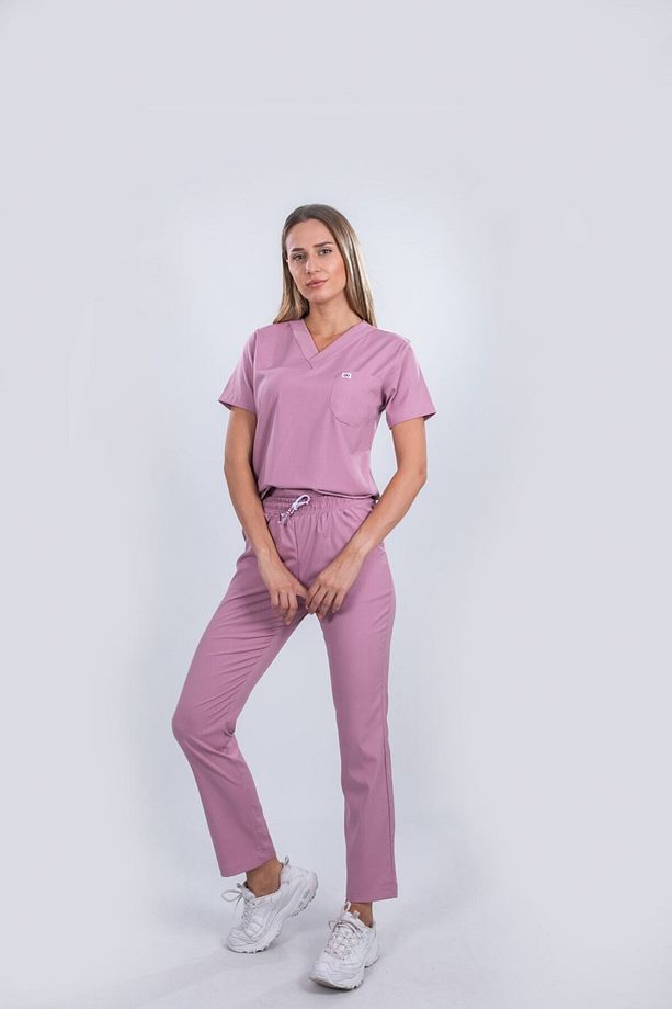 Soft Likralı Takım Forma unısex,takma Kol,gül Kurusu - 4