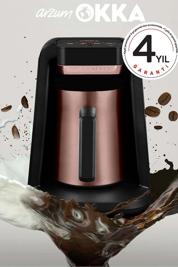 OK0012-K/OK0018-K Okka Rich Spin M Çelik Cezveli Sütlü Türk Kahve Makinesi - 7