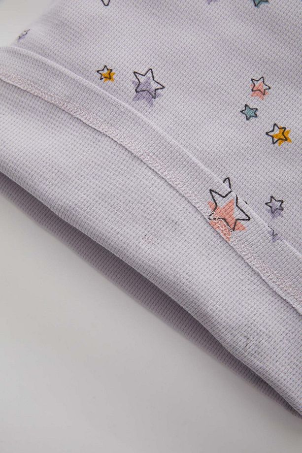 Kız Bebek Yıldız Desenli Uzun Kollu Waffle Pijama Takımı C0660a524sp - 4
