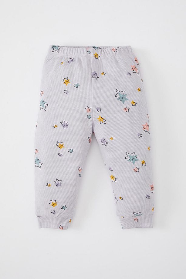 Kız Bebek Yıldız Desenli Uzun Kollu Waffle Pijama Takımı C0660a524sp - 2