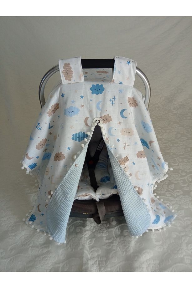 Puset örtüsü puset minderi ,emzirme yastığı, babynest ve yastık, battaniye , altaçma ve yastık - 4