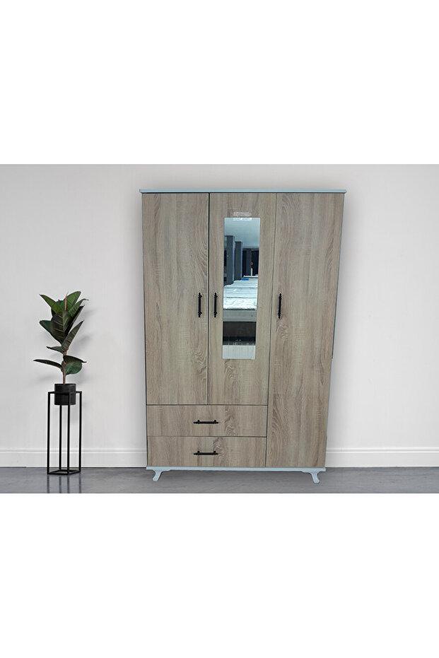 3 Kapaklı Aynalı Dolap - 1