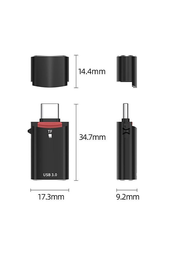 Type-c To Tf Card (MİCRO SD) Ve Usb Çevirici - 6