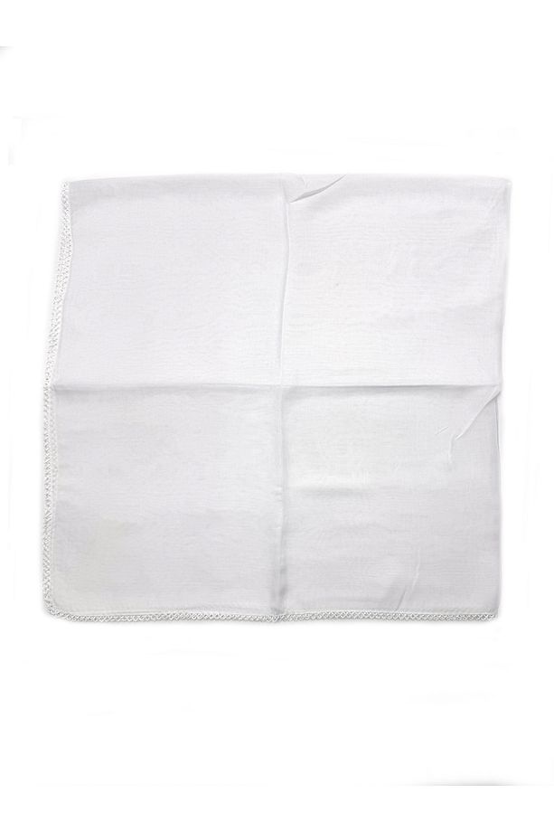 %100 Pamuklu Büyük Boy Oyalı Namazlık Tülbent Yüksek Kalite 110x110cm Eşarp Başörtüsü Yazma - 3