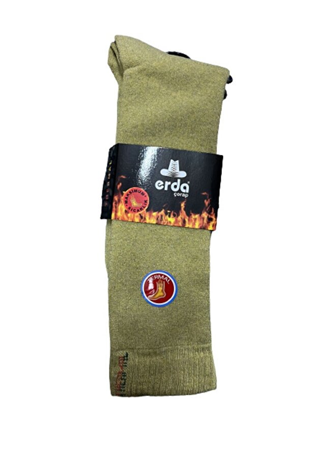 3 Çift Uzun Termal Havlu Çorap - 1