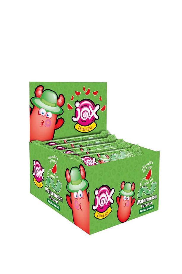 ; Karpuz Aromalı Yumuşak Şerit Şekerleme 7 Gr X 60 Adet/1 Kutu. - 1