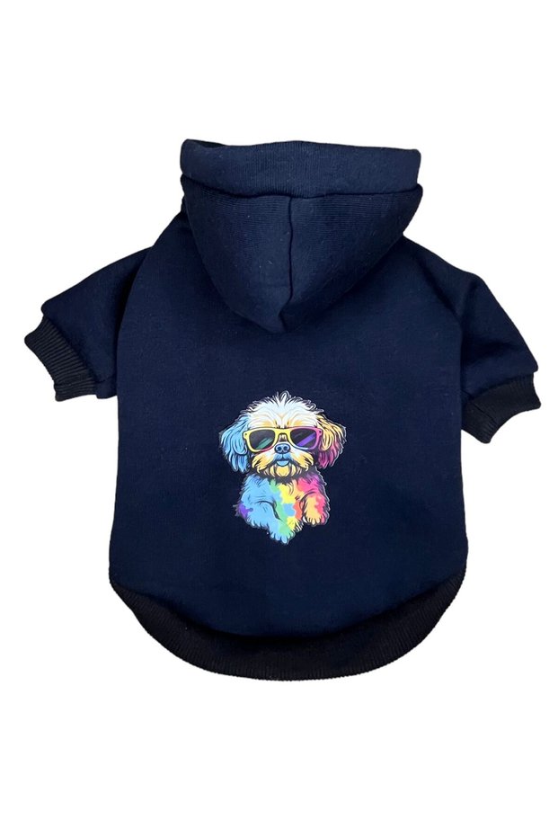 Dog Colors Hooded Fleece Sweatshirt Dog And Cat Outfit & Dress