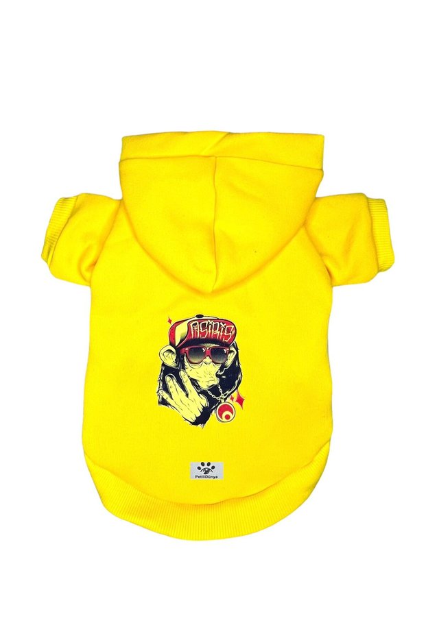 monkey hiphop Hooded Fleece Sweatshirt Dog And Cat Outfit & Dress