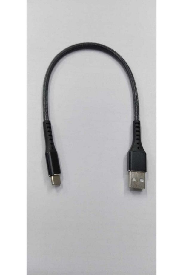 Type-c Data Ve Şarj Kablosu Örgülü Kısa Kablo 25 Cm - 2