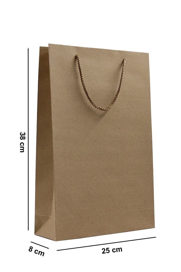 Kraft Premium Karton Çanta 25 X 38 X 8 Cm 2 Adet Hediye Poşeti - 3