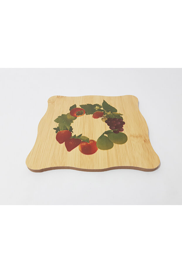 Wooden Fruit Patterned Trivet - 4