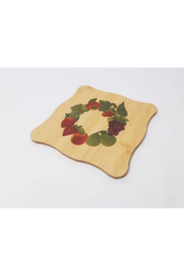 Wooden Fruit Patterned Trivet - 5