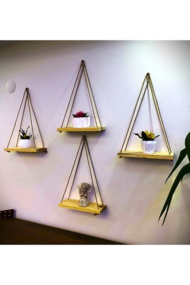 ahşap halatlı raf - 2