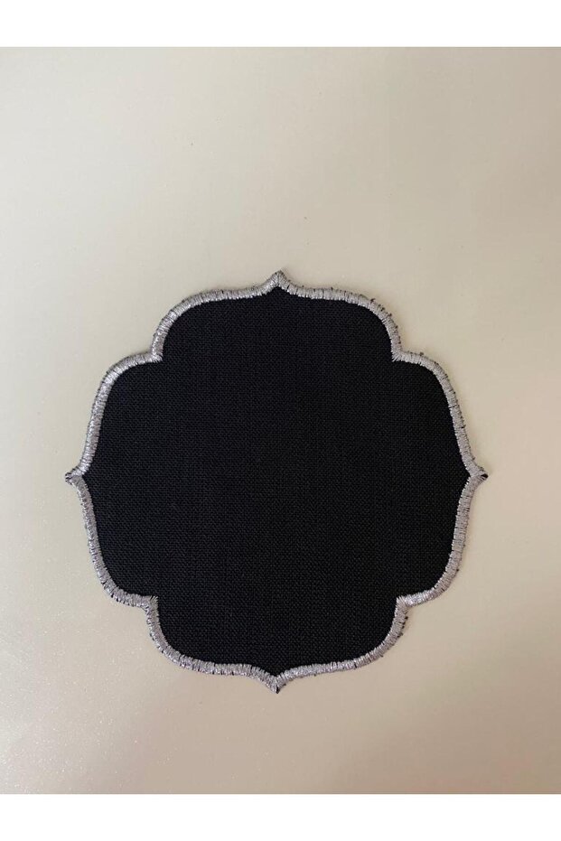 Black Fabric Plain Cocktail Napkin Single