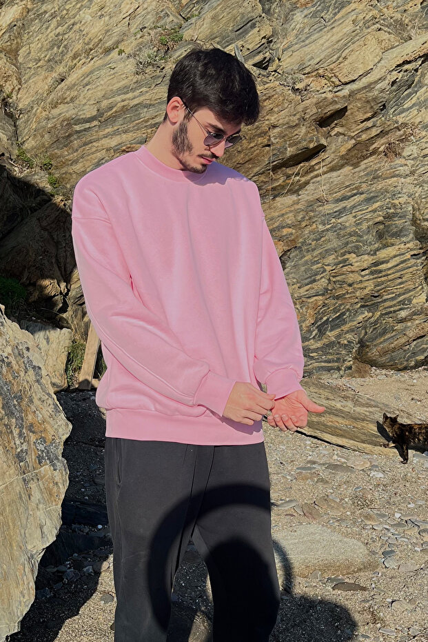 Pembe Oversize Sweatshirt - 7