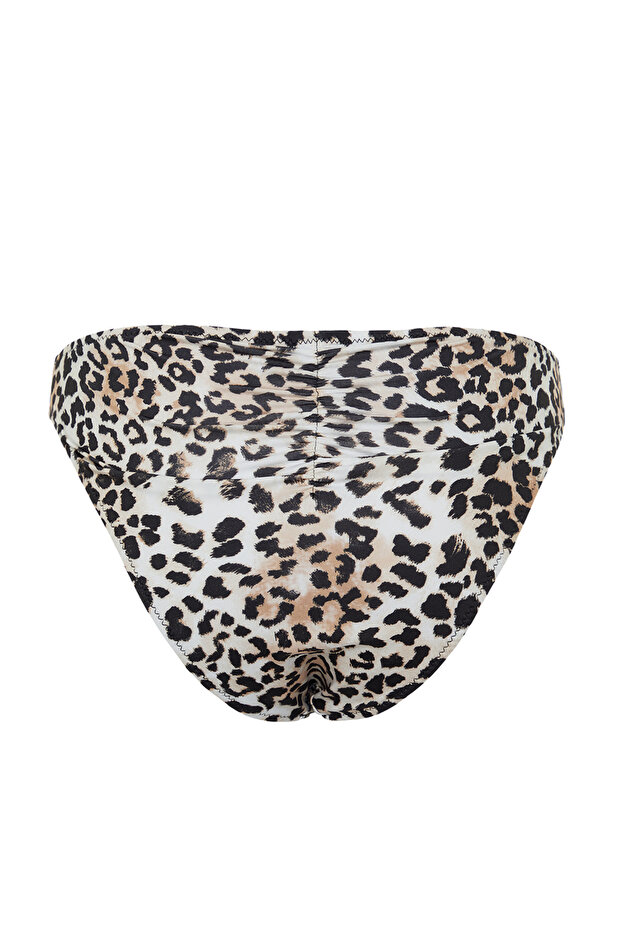 Leopar Desenli V Kesim Regular Normal Bel Bikini Altı TBESS23BA00116 - 7