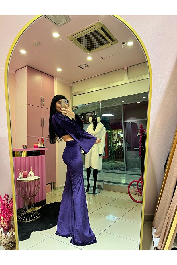 MOR KADİFE TULUM - 3